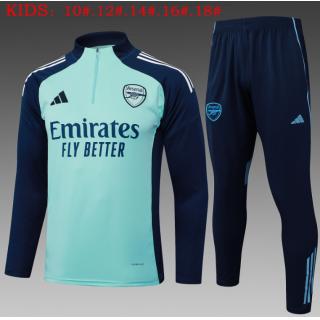 Chándal Arsenal 2025/26(Light Green Long Zipper) - NIÑOS
